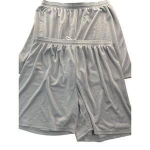 C2  Sport Athletic‎ Shorts Men's 2XL Mesh Gray Basketball Gym  2 pair